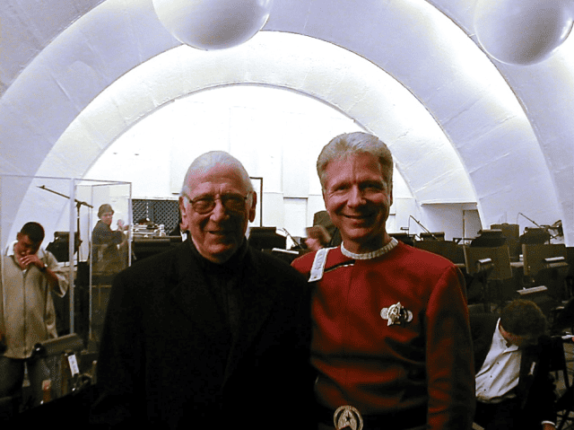 With Jerry Goldsmith in 2001.